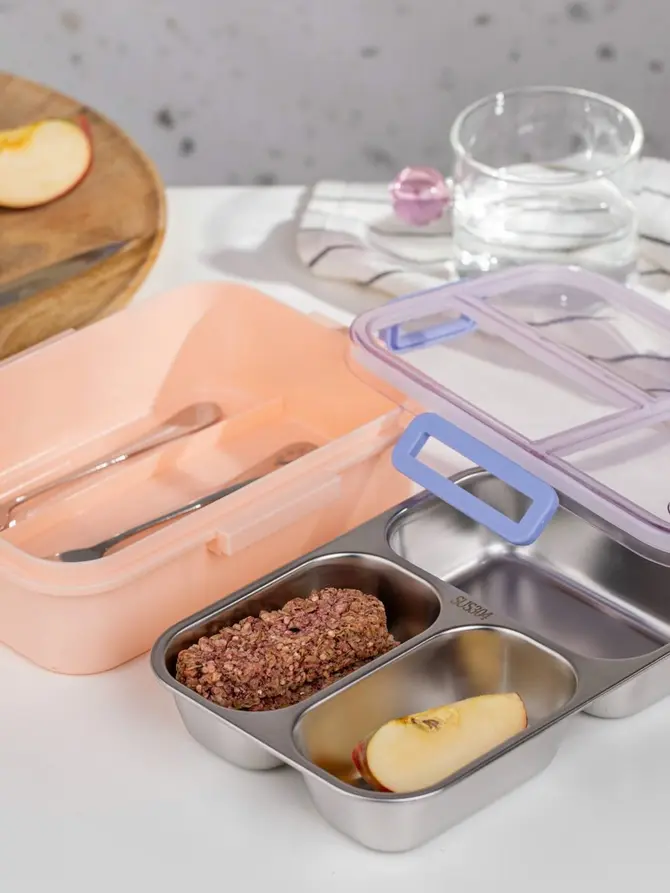 Lunchbox B2 KYOTA 3 elementy różowy 0,75l