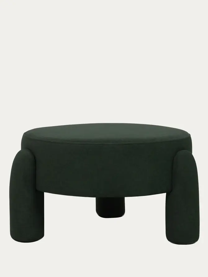 Pufa OLLERA w tkaninie zielona 65x65x36 cm