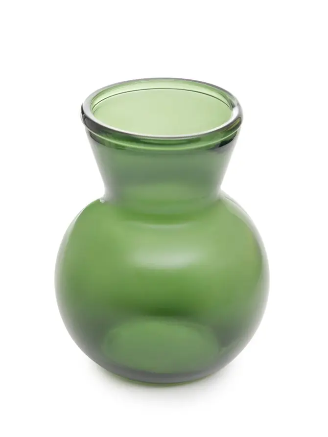 Wazon BROSA szklany zielony 18x14 cm