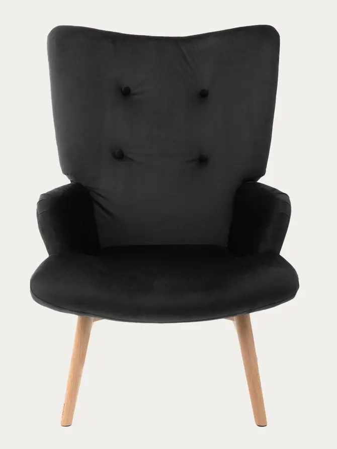 Fotel MOSS czarny 70x55x95 cm