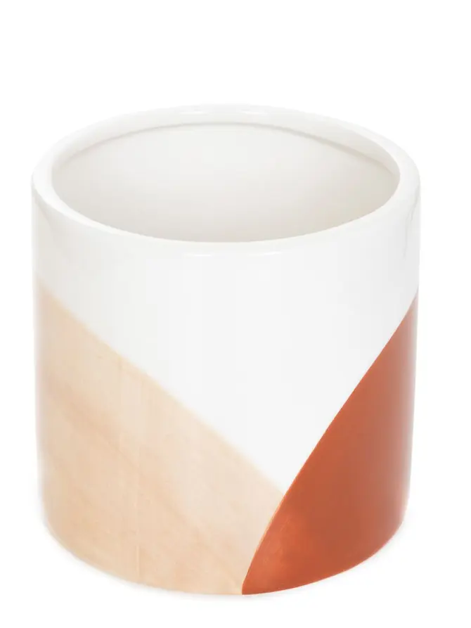 Osłonka na doniczkę LAZO ceramiczna brązowa 13x14 cm