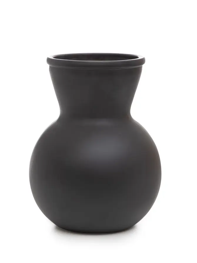Wazon BROSA szklany czarny 18x14 cm
