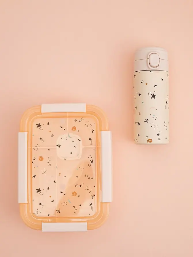 Lunchbox BITEA z przegródkami z motywem kosmosu, 22,5x16,5x7 cm 1,5 l