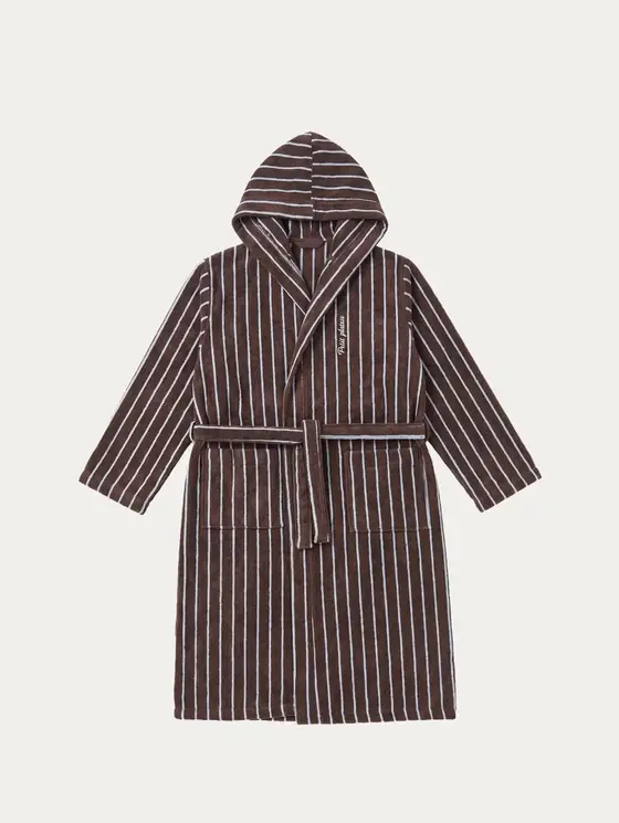 Szlafrok MON PARIS w niebieskie paski L/XL