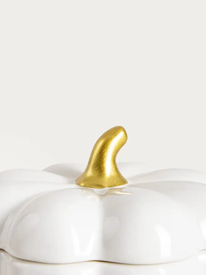 Naczynie do serwowania PUMPKIE w kształcie dyni kremowe 0,4 l