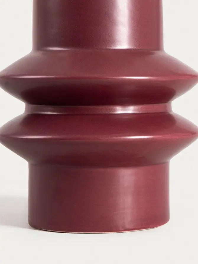 Wazon SONLUNE ceramiczny bordowy 22x12,7 cm
