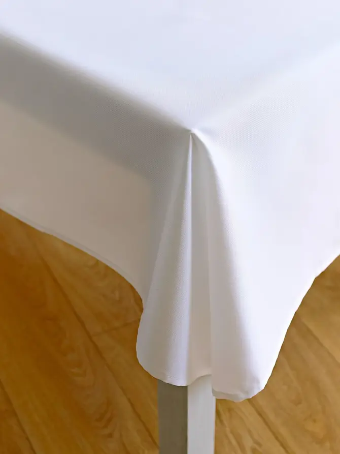 Obrus LOIS gładki biały okrągły dekoracyjny 180 cm