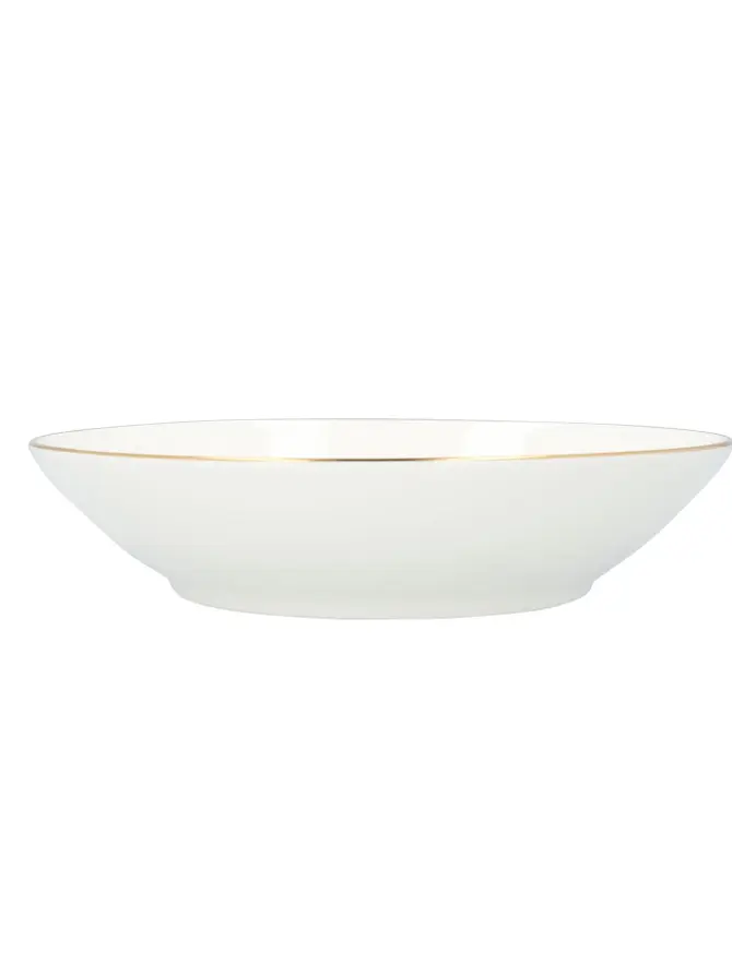 Talerz AURO głęboki ze złotą obwódką 21 cm