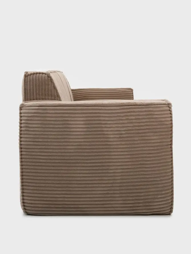 Sofa modułowa LYKKE 3-osobowa beżowa piankowa sztruksowa 263x88x73 cm