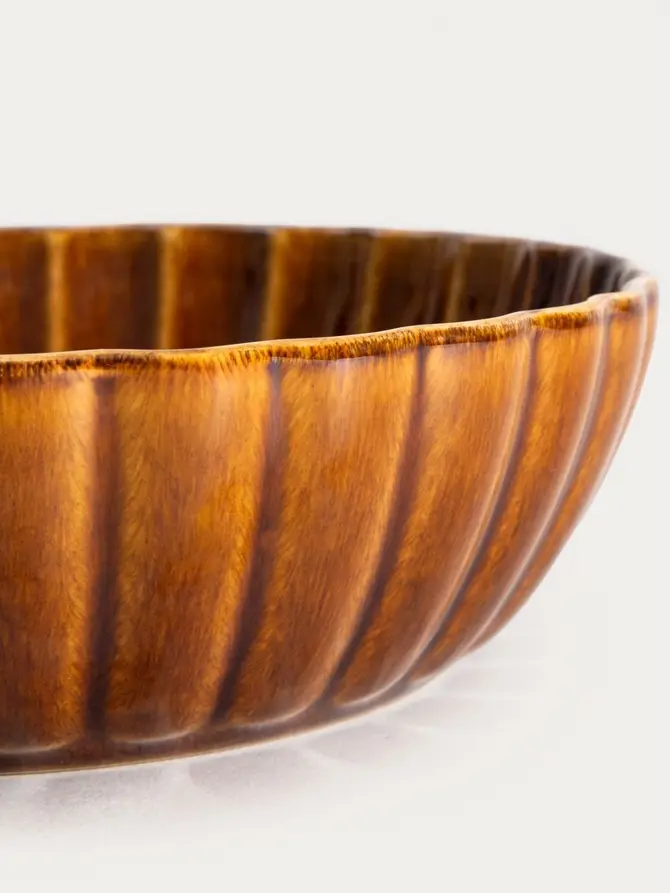 Talerz MELIDA głęboki bursztynowy 19 cm