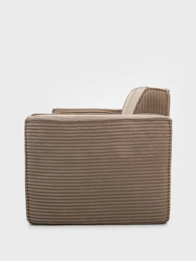 Sofa modułowa LYKKE 2-osobowa beżowa piankowa sztruksowa 190x88x73 cm