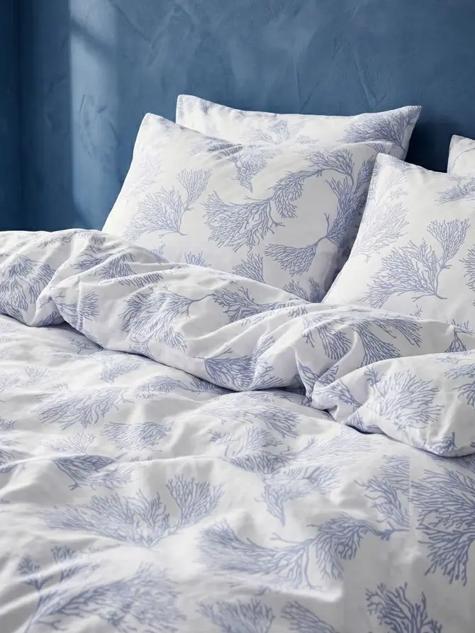 Pościel CORAL bawełniana ze wzorem 160x200 + 2*70x80 cm
