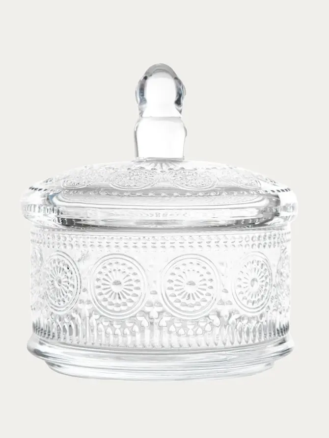 Pojemnik BARREL szklany z pokrywką 13 x 9,5