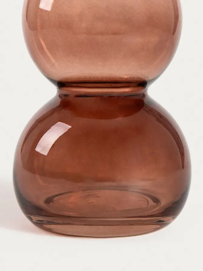 Wazon VAZIA szklany ombre miodowy 11x25,5 cm