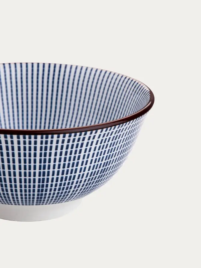 Miska NAVIA granatowa z brązową obwódką 15 cm