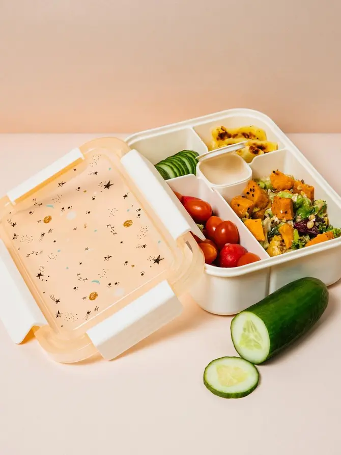 Lunchbox BITEA z przegródkami z motywem kosmosu, 22,5x16,5x7 cm 1,5 l