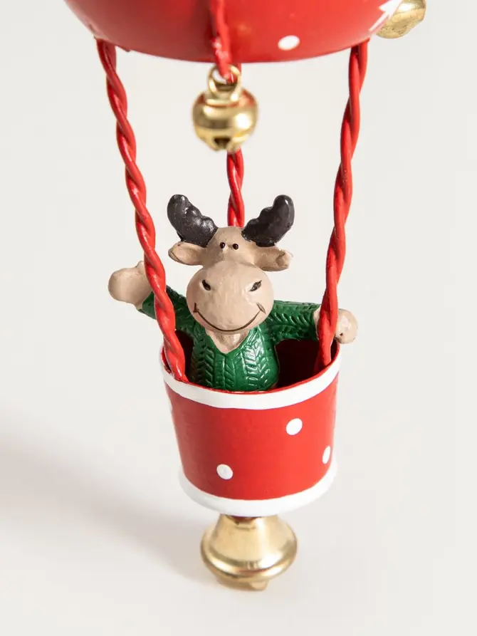 Zawieszka SASI metalowa czerwony balon 18 cm