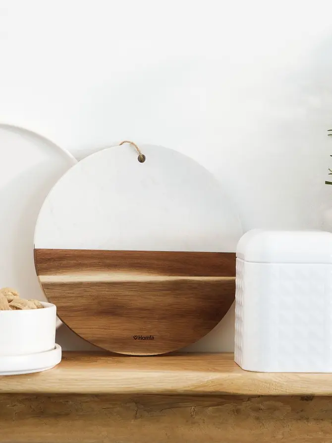 Deska MARBLE dekoracyjna biała 25 cm