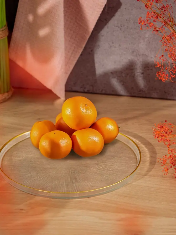 Talerz MONZE obiadowy ze złotą obwódką 28 cm