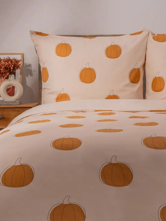 Pościel PUMPKIN z mikrofibry w dynie 160x200 + 2*70x80 cm