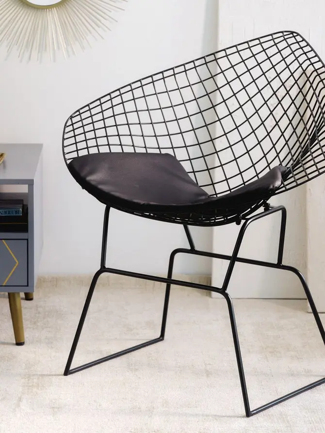 Krzesło INDUSTRIAL metalowe czarne 83x64x82 cm