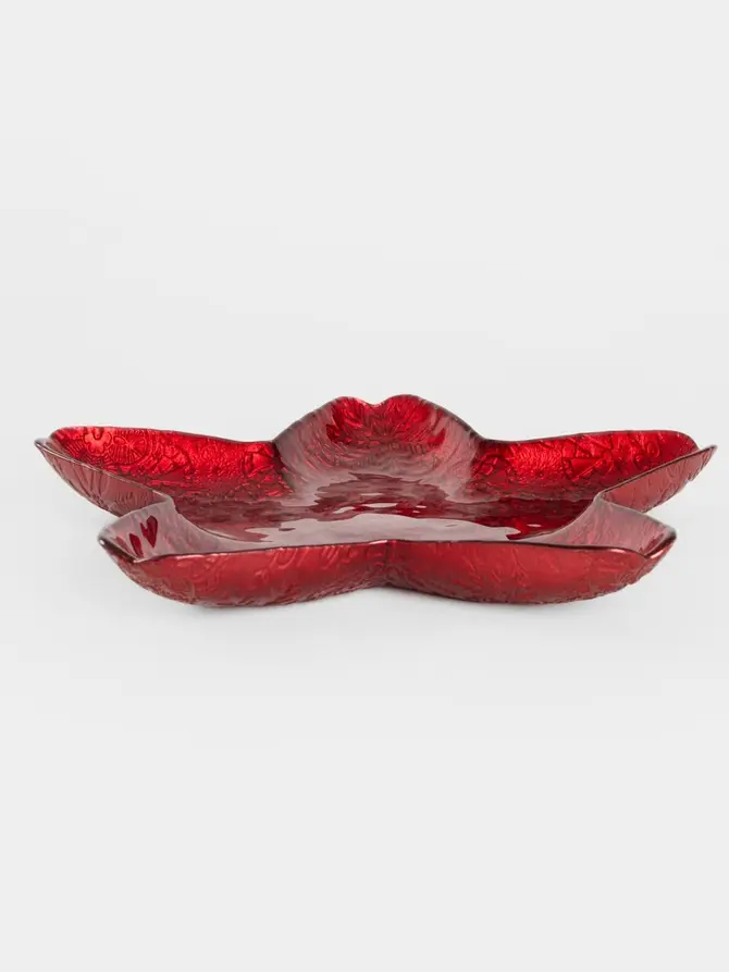 Półmisek BLITS gwiazdka czerwony L 32 cm