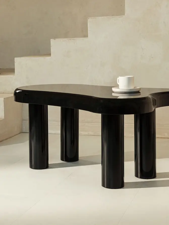 Stolik kawowy ALTO lakierowany czarny 100x60x45 cm