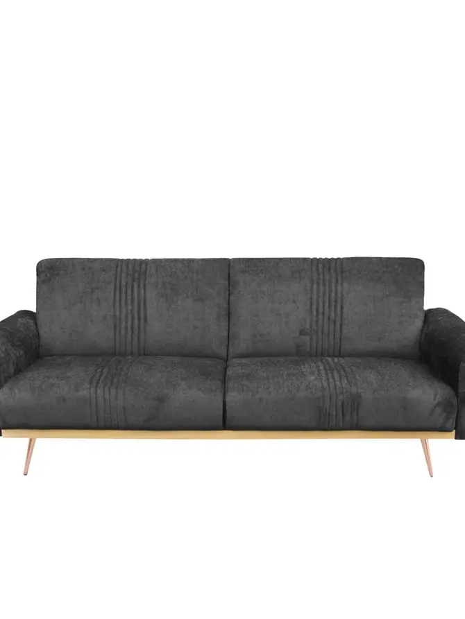 Sofa SAMTIGE 3-osobowa, z funkcją spania, czarna 212x84x86.5 cm