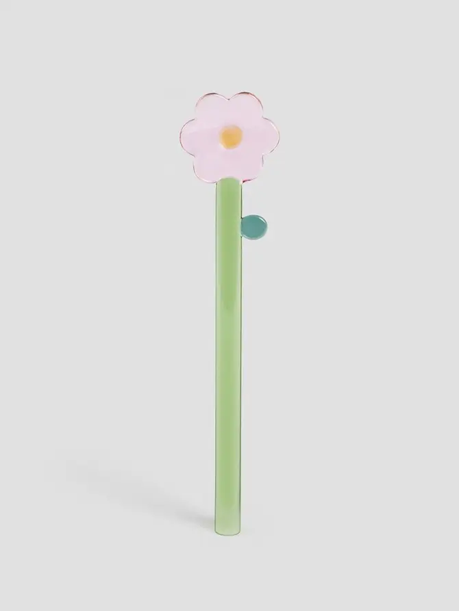 Łyżeczka BLOOMDALE biały kwiatek i niebieska łodyga 16 cm