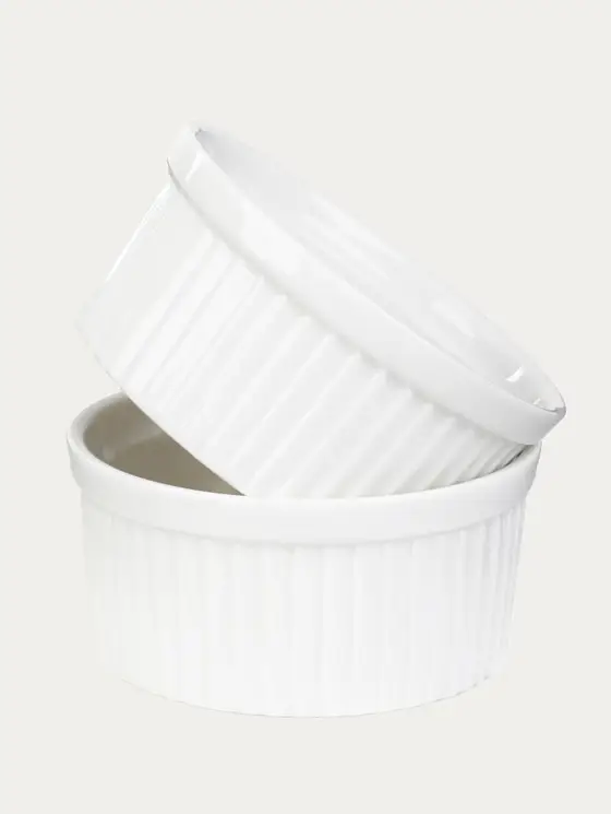 Zestaw naczyń do zapiekania TINEO białych 2 szt. 9 cm