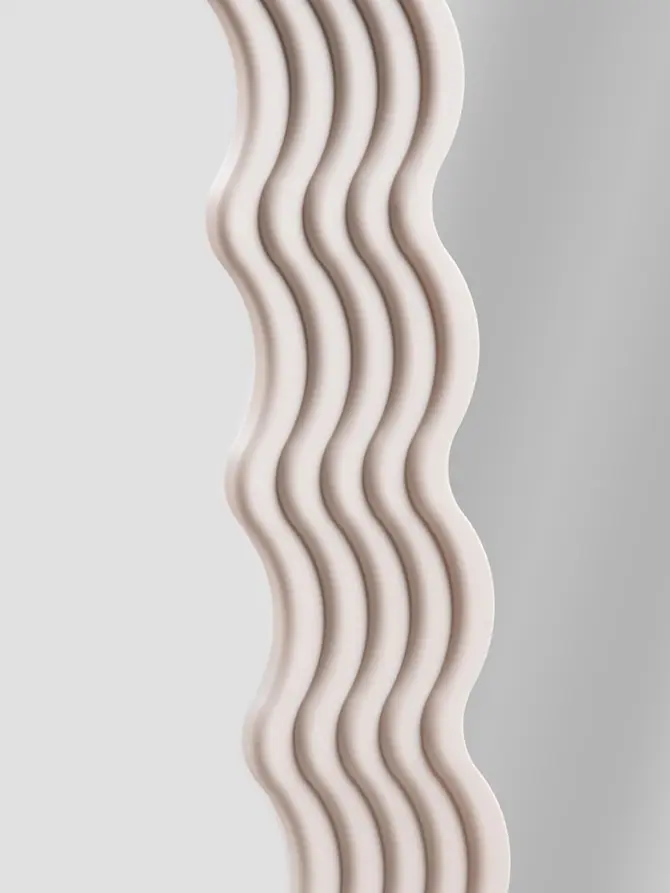 Lustro COSIMO w nieregularnej ramie ecru 70x37x3,3cm