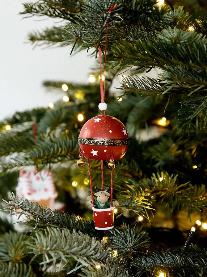 Zawieszka SASI metalowa czerwony balon 18 cm