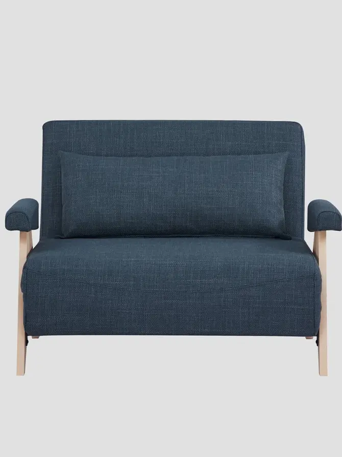 Sofa CALORE 1-osobowa, z funkcją spania granatowa 117x90x82 cm
