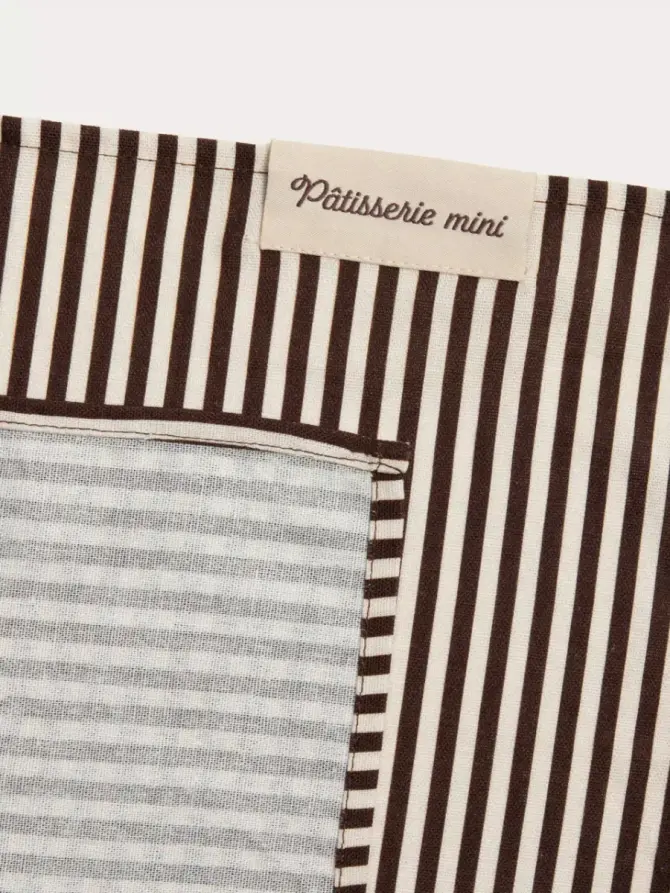 Serwetki PATISSERIE MINI w beżowo-brązowe paski, zestaw 2 szt. 2*40x40cm