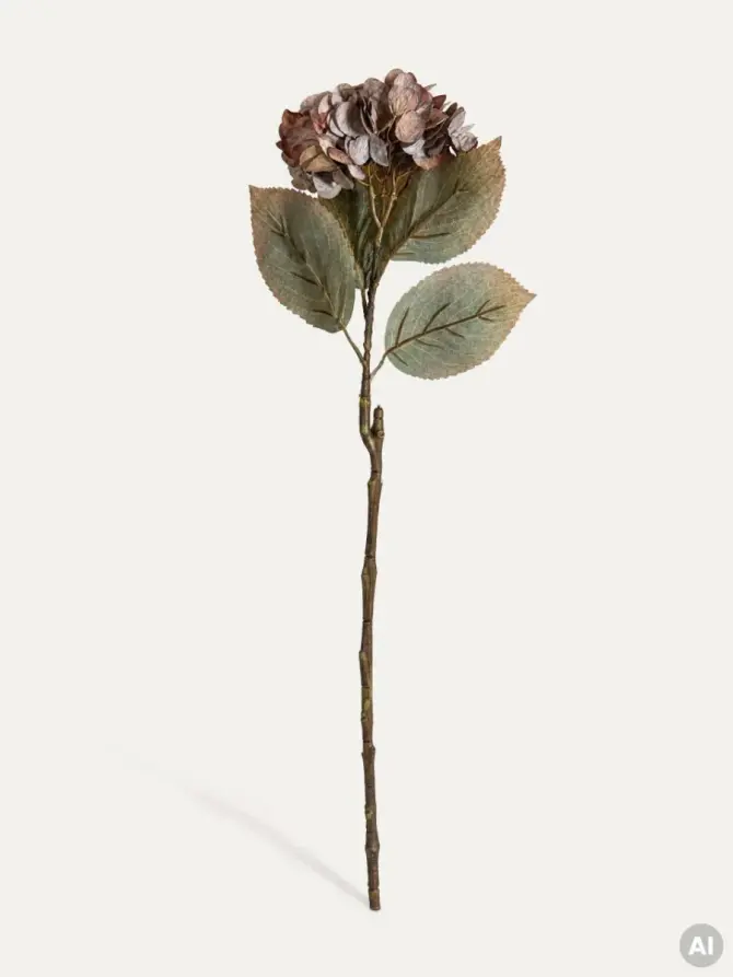 Gałązka sztuczna HORA hortensja bordowa 65 cm