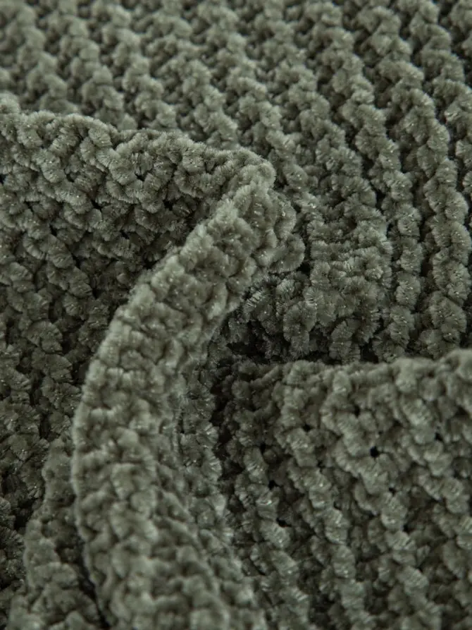 Koc CHENILLE szenilowy khaki 130x170 cm