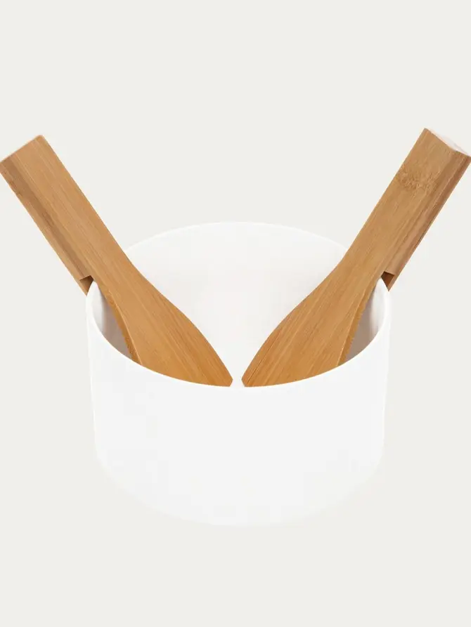 Misa B2 FINCAN do sałat z bambusowymi łyżkami 17 cm