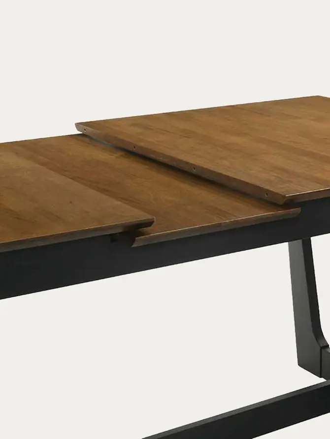 Stół PAHKEL z drewna kauczukowego rozkładany 160-195x90x76 cm