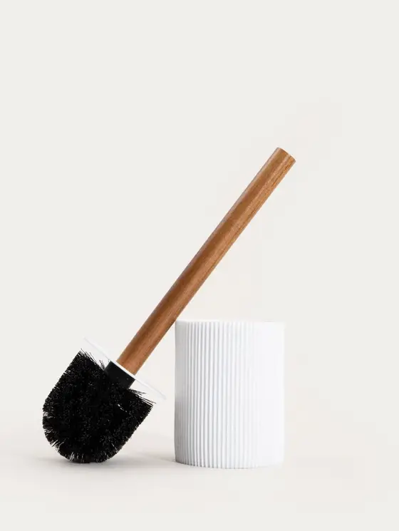 Szczotka do WC ARWYN z akacjową rączką 9,6x9,6x37,5 cm