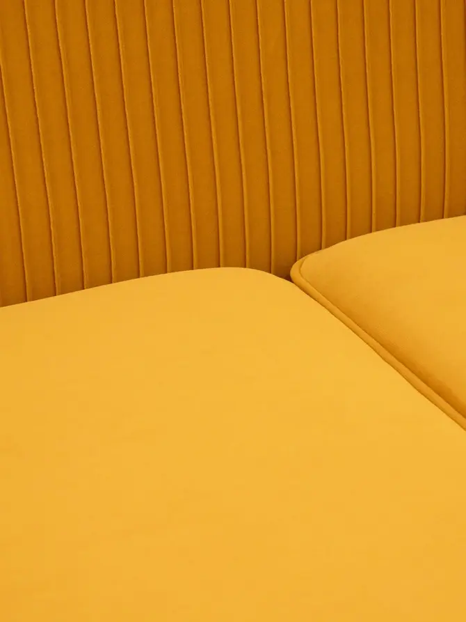 Sofa AVANT sofa 2-osobowa, welurowa musztardowa 127x82x81.5 cm
