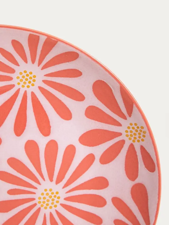 Talerz FABIA obiadowy w różowe kwiaty 27 cm