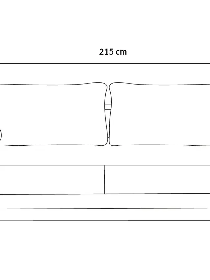Sofa BRUNI beżowa z funcją spania i pojemnikiem na pościel 215x92x92 cm