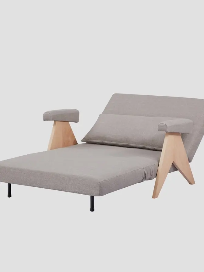 Sofa CALORE 1-osobowa, z funkcją spania beżowa 117x90x82 cm