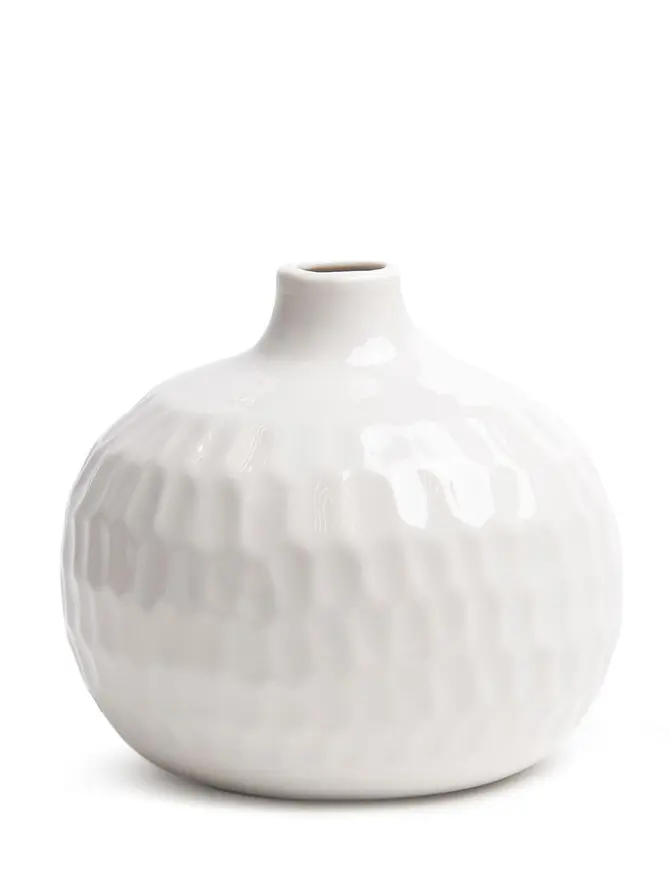 Wazon UMO okrągły biały x16,5x15,5 cm