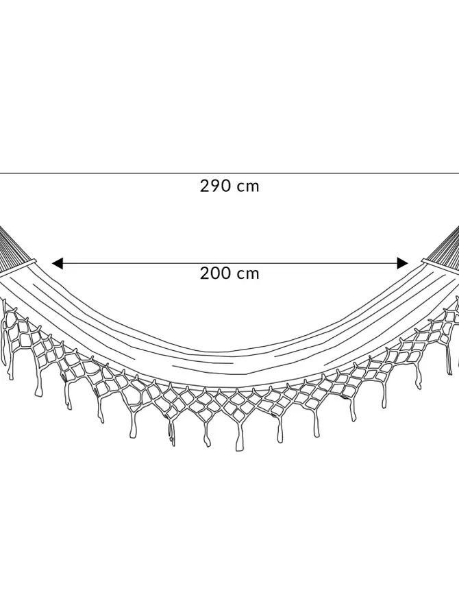 Hamak LEAF z motywem liści 100x280 cm