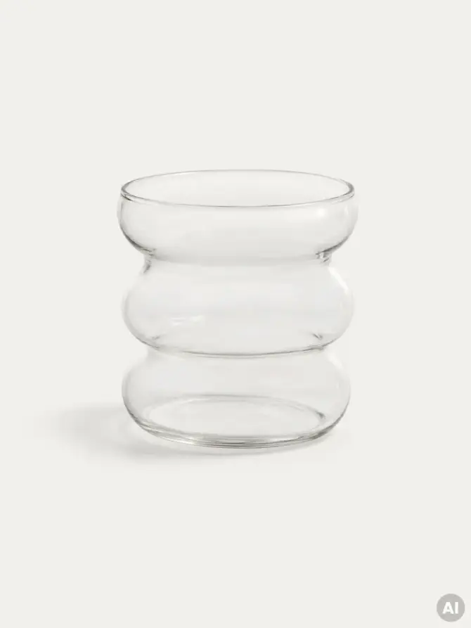 Zestaw szklanek BUBBLY transparentnych, skrzywionych 2 szt. 0,45 l