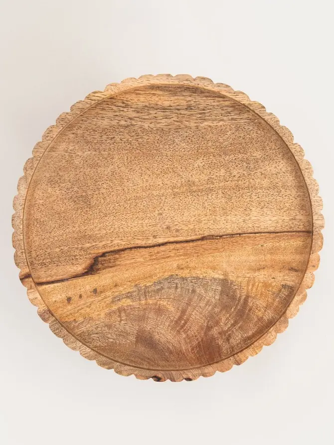 Patera LINEA MANGO na nóżce z nieregularnym rantem 25x12 cm