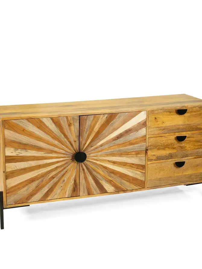 Komoda TROPEA lite drewno mango z akacją 150x40x75 cm