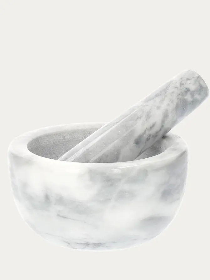 Moździerz MARBLE marmurowy biały 12 cm
