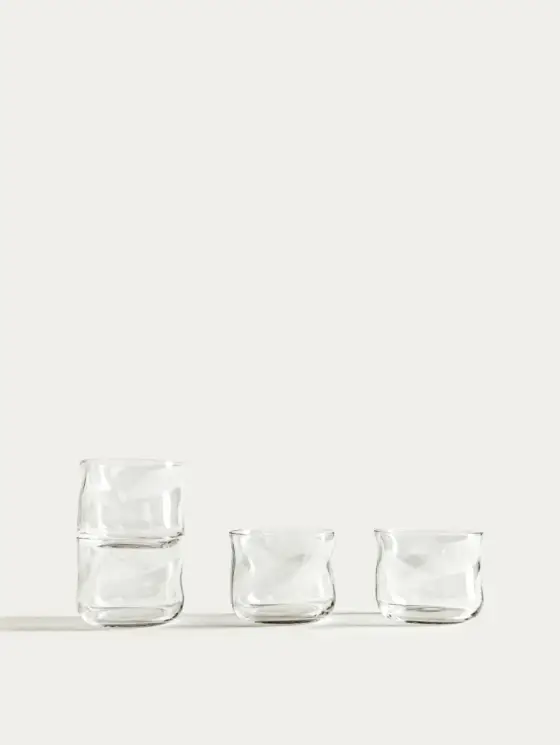 Zestaw szklanek SILENS niskich nieregularnych 4 szt. 0,2 l